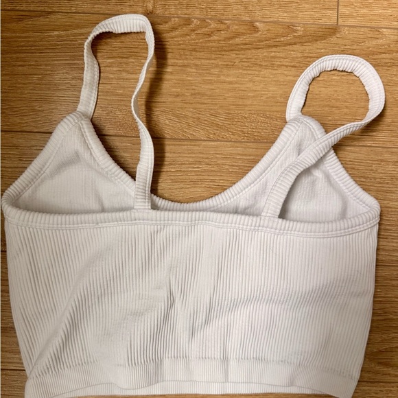 5/$25 - FOREVER 21 White Ribbed Bra Crop Top - Picture 2 of 3